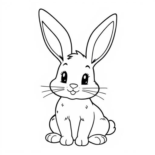 Coniglio disegno da colorare