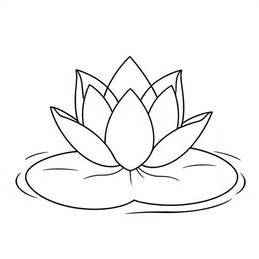 Fiore di loto disegno da colorare