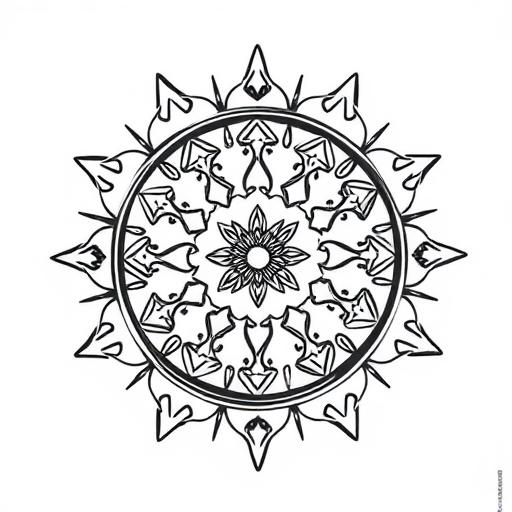 Mandala luna disegno da colorare