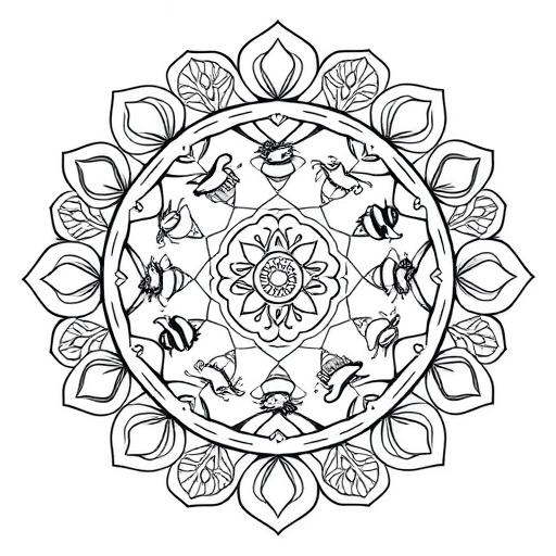 Mandala oceano disegno da colorare