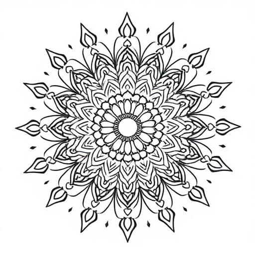 Mandala sole disegno da colorare