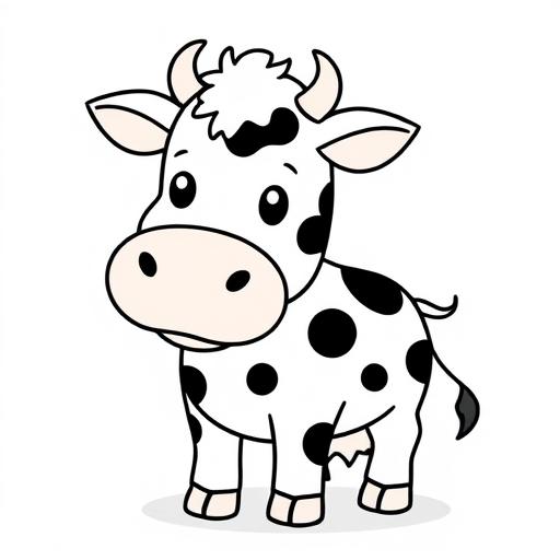 Mucca disegno da colorare