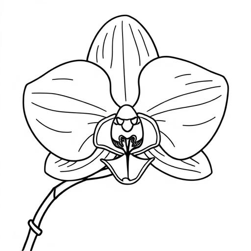 Orchidea disegno da colorare