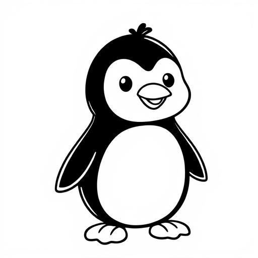 Pinguino disegno da colorare