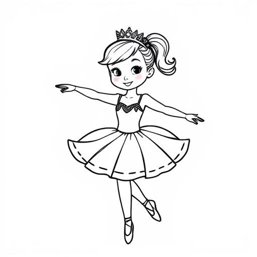 Principessa ballerina disegno da colorare