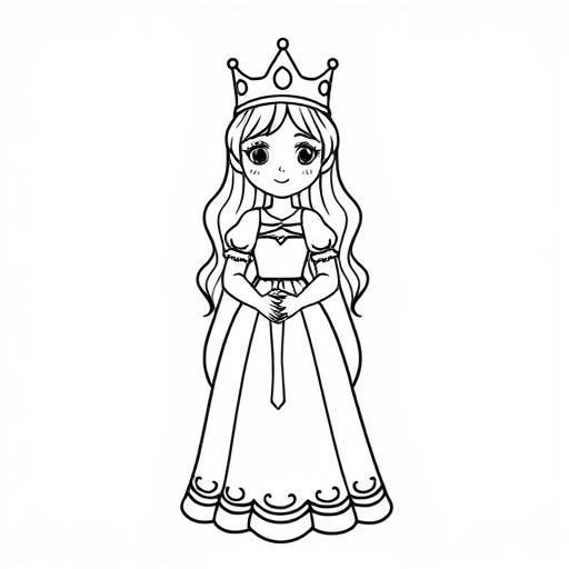 Principessa medievale disegno da colorare