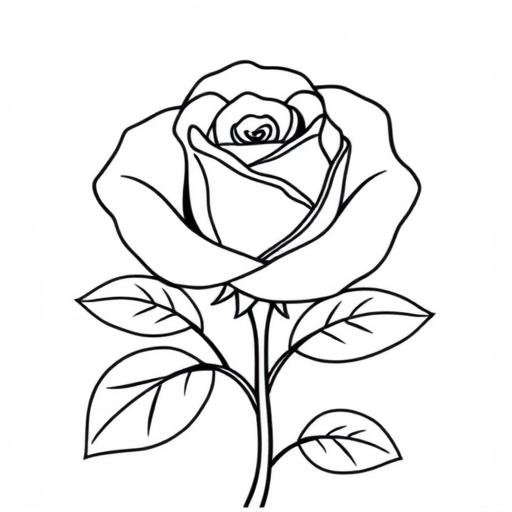 Rosa disegno da colorare