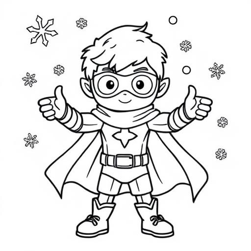 Supereroe ghiaccio disegno da colorare