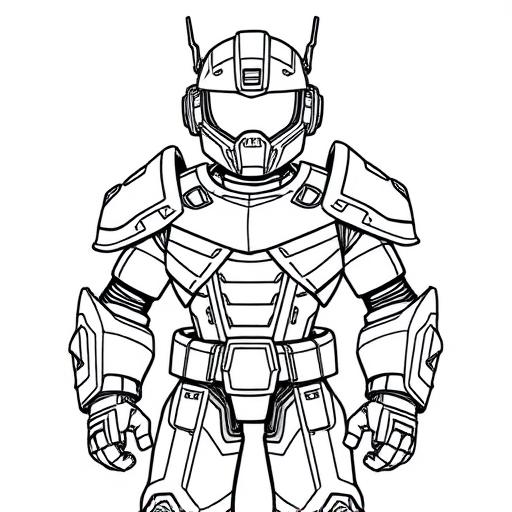 Supereroe robot disegno da colorare