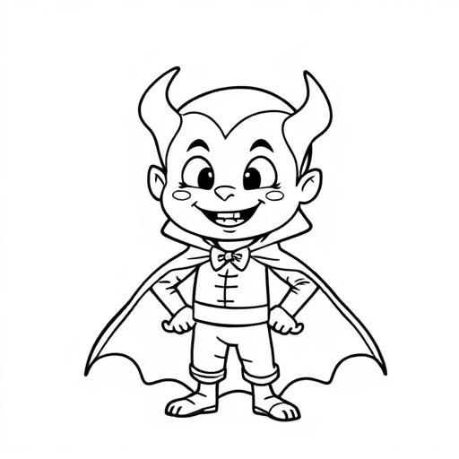 Vampiro Halloween disegno da colorare