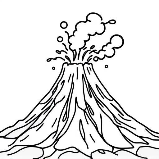 Vulcano disegno da colorare